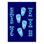Exercise Daily - Walk with God Tract Card / Business Cards