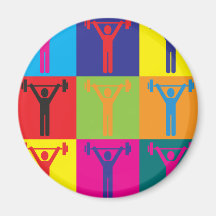Exercise Pop Art Fridge Magnet