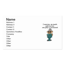 Exercise, Push, Jump Humour Business Card