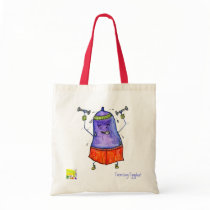 exercising eggplant eco bag