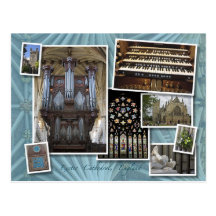 Exeter Cathedral, UK - montage  postcard