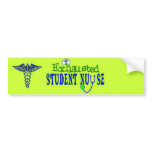 Exhausted Student Nurse Bumper Sticker