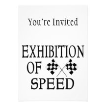 Exhibition Of Speed Chequered Race Flags Announcement
