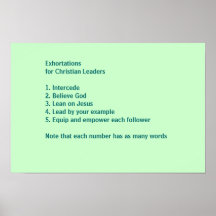 Exhortations for Christian Leaders Print
