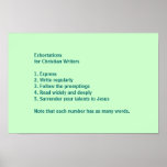 Exhortations for Christian Writers Poster