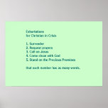 Exhortations for Christians in Crisis posters
