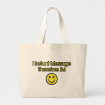 Existentialisme instantané de message sac en toile
