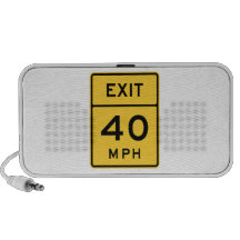 Exit 40 MPH Sign Travelling Speaker