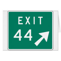 Exit 44 Street Sign Cards