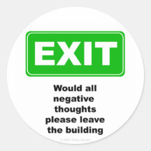 EXIT negative thoughts - Sticker