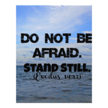 Exodus Bible verse Do not be afraid. Stand still. Letterhead Design