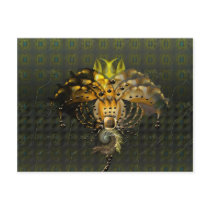 Exotic alien flower postcards