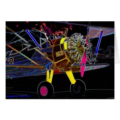 Exotic Biplane Card by burbankpilot