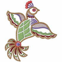 Exotic Bird Embroidered Shirt