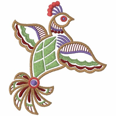Exotic Bird Embroidered Shirt by Embroidery4U