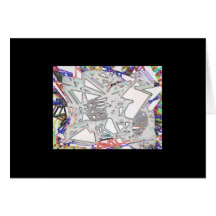 Exotic blossom contours greeting cards