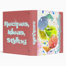 Exotic cocktail glass with paper umbrellas binders