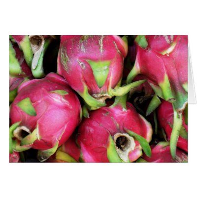 Exotic Dragon Fruit Greeting Cards by frankjadorna