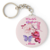 Exotic Floral for Mom Key Chain