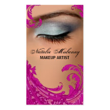 Exotic Floral Makeup Artist Business Card
