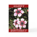 Exotic flowers birthday card