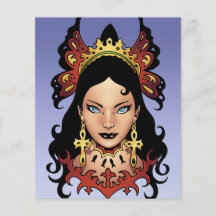 Exotic Gothic Queen with Ankh Earrings by Al Rio Personalized Flyer
