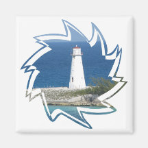 Exotic Lighthouse Square Magnet 