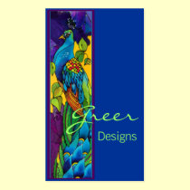 Exotic Peacock Business Card business cards