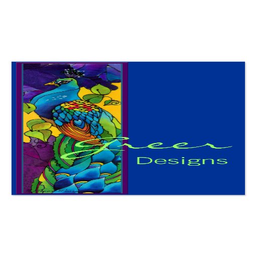 Exotic Peacock Business Card
