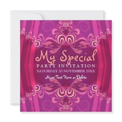 Exotic Pink Girls Boudoir Party  Invitation by Paperstation