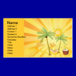 Exotic-Vector-Graphics TROPICAL SUMMER PALM TREES business cards