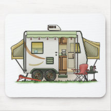 Expandable Hybred Trailer Camper Mousepad