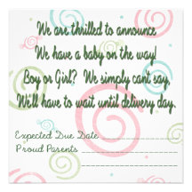 Expecting a Baby Announcement
