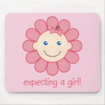 Expecting a Girl Mouse Mats