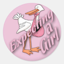 expecting a girl stickers