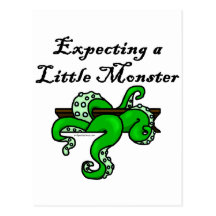 Expecting a little monster postcards