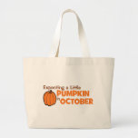 Expecting A Little Pumpkin In October Canvas Bag