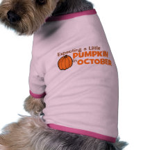 Expecting A Little Pumpkin In October Doggie Shirt
