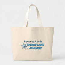 Expecting A Little Snowflake in January Maternity Tote Bag