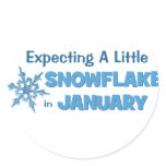Expecting A Little Snowflake in January Maternity Stickers
