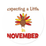 Expecting A Little Turkey in November! stickers