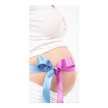 Expecting Boy or Girl--Pregnant Belly note card Custom Photo Card