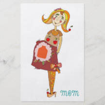 Expecting Mom Greeting Card Flyers