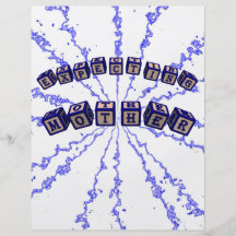 Expecting mother toy blocks in blue full color flyer