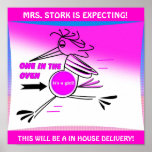 EXPECTING STORK IT'S A GIRL POSTER