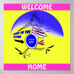 EXPECTING STORK WELCOME HOME POSTER