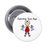 Expecting Twin Boys  Buttons