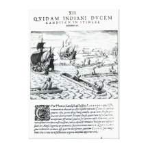 Expedition of Thomas Cavendish Stretched Canvas Prints