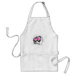 Exploding Hearts Emo Alternative Grunge Rock Punk Apron