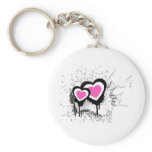 Exploding Hearts Emo Alternative Grunge Rock Punk Keychain